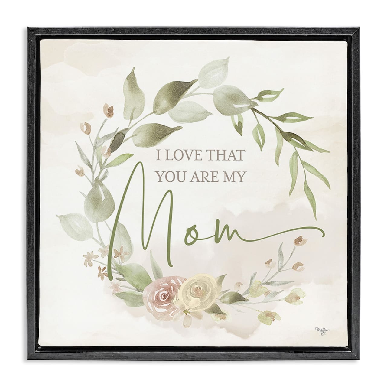 Stupell Industries Mother's Day Rose Wreath Floater Framed Art